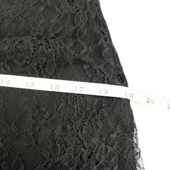Lauren Ralph Lauren Lace Tank Dress Godet Hem Fairy Goth Black Women's Size 8 - Picture 10 of 13